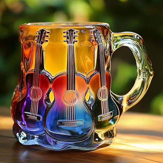 Tasse Artisanale Avec Art 3D de Guitare