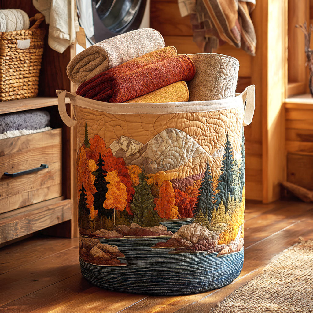 Panier à Linge Matelassé - Rivière d'Automne