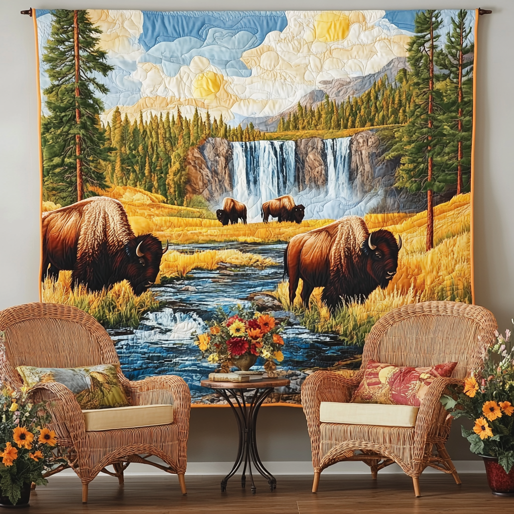 Inès - Tapisserie artistique Bison