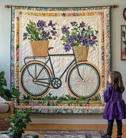Hélène - Tapis décoratif Artistique Mur Fleurissant Roues