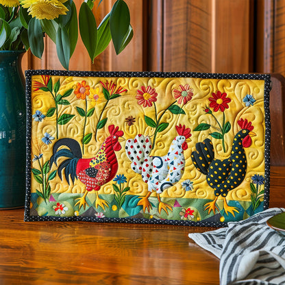 Valérie - Set de table matelassé Poule