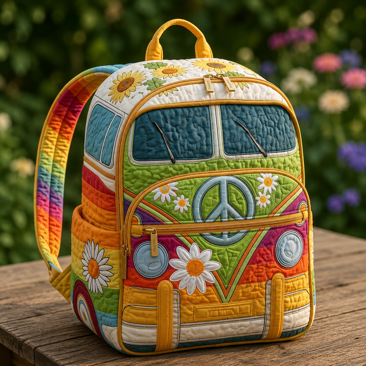 Sac à dos Boho - Tournesols et Marguerites