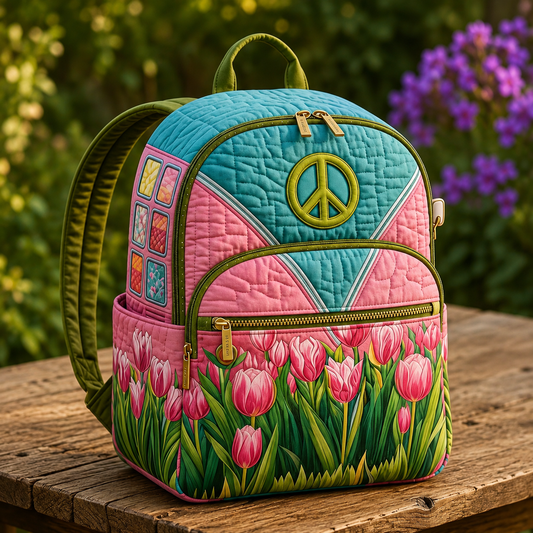 Sac à dos Boho - Tulipes et Sérénité