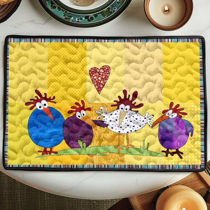 Juliette - Set de table matelassé Poule