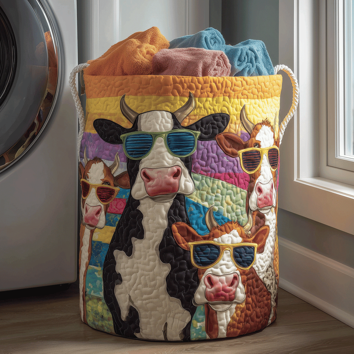 Panier à Linge Matelassé - Esprit Décontracté