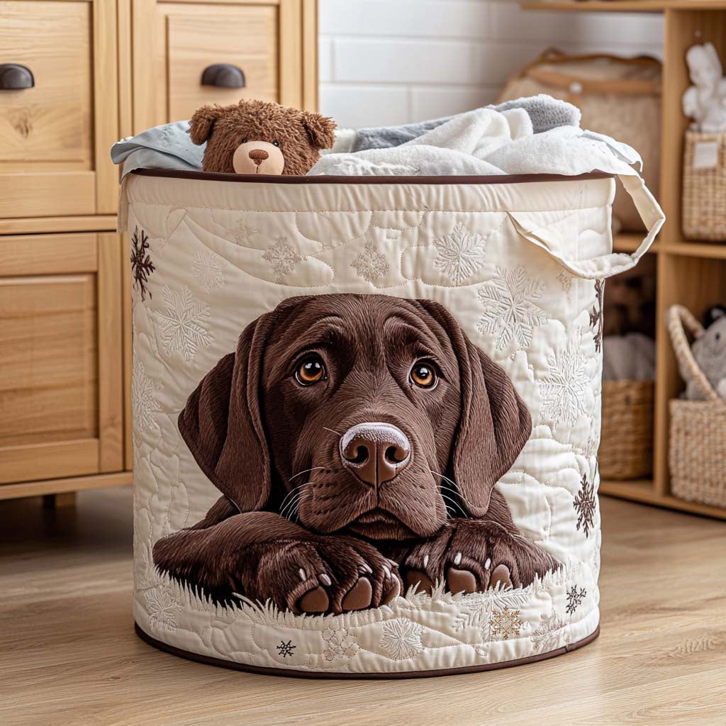 Panier à Linge Matelassé - Chiot Douillet