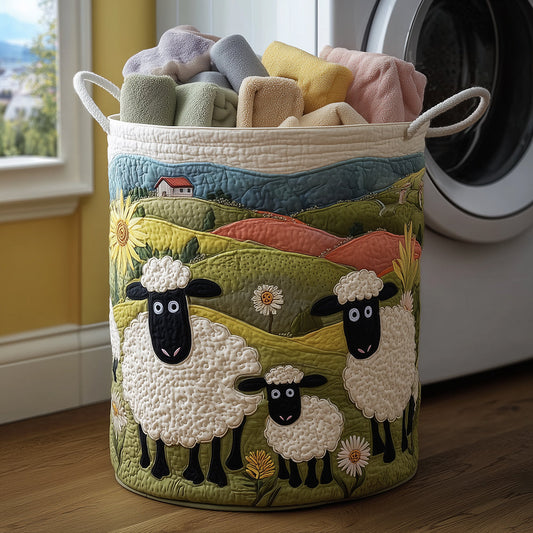 Panier à Linge Matelassé - En Laine
