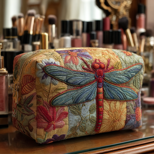 Mahaut - Trousse de toilette matelassée Libellule Élégant