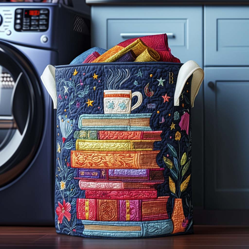 Panier à Linge Matelassé - Pages Rêveuses