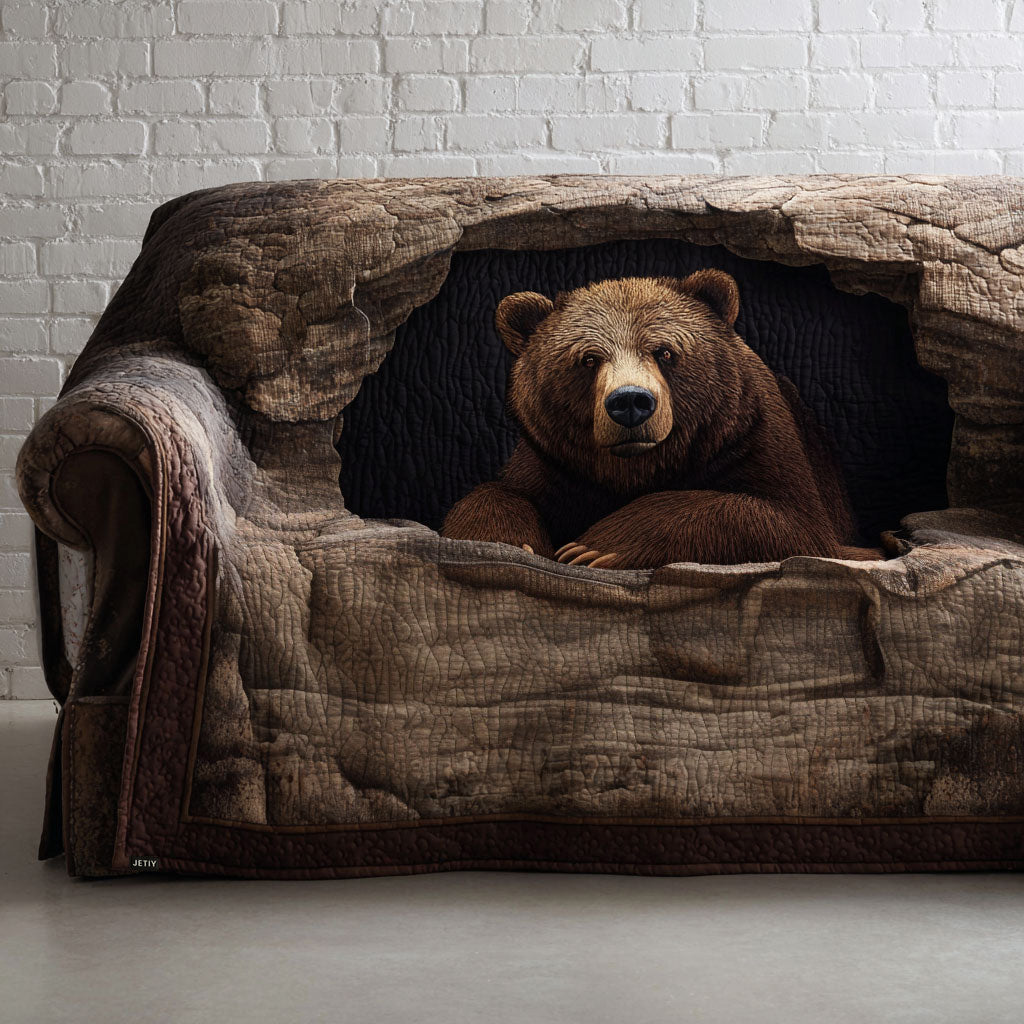 Camélia - Housse de canapé matelassée Ours Grizzly