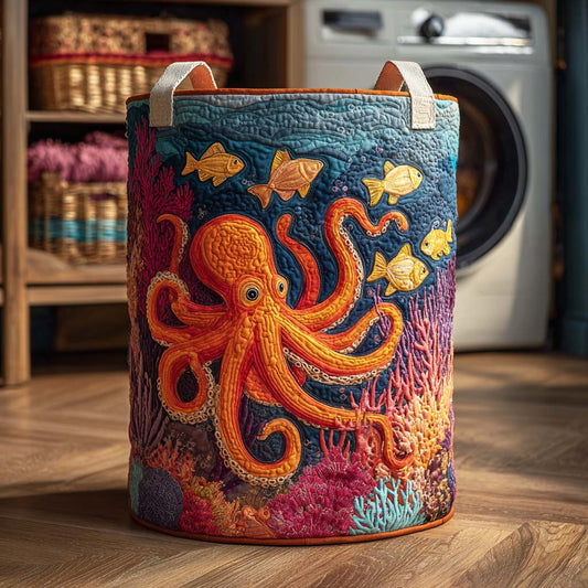 Panier à Linge Matelassé - Pieuvre Mystique