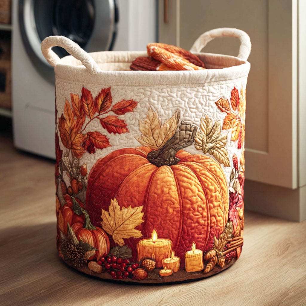 Panier à Linge Matelassé - Citrouille