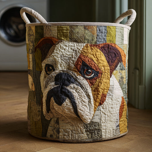 Panier à Linge Matelassé - Bouledogue Rustique