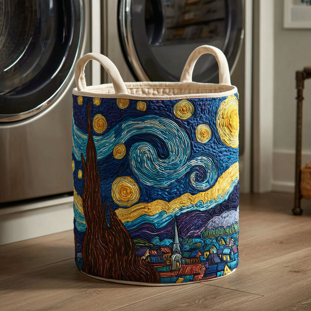 Panier à Linge Matelassé - Flot Étoilé