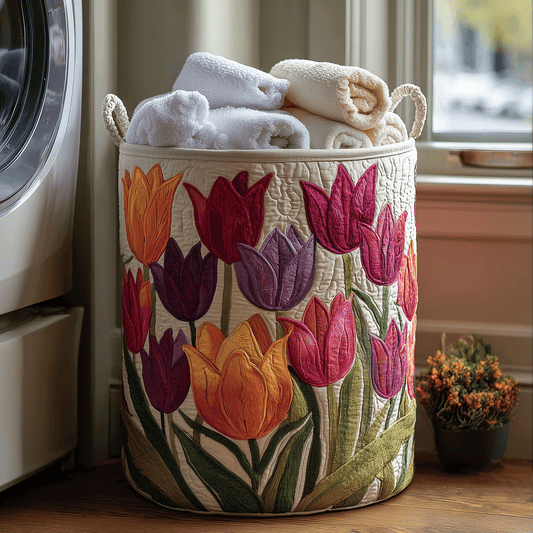 Panier à Linge Matelassé - Joie des Tulipes