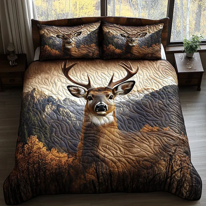 Parure de lit matelassée 3 pièces - Animaux de la Forêt