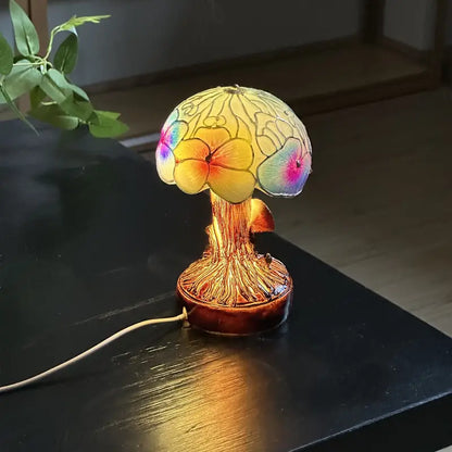 Lampe Boho Chic avec Champignon et Fleur