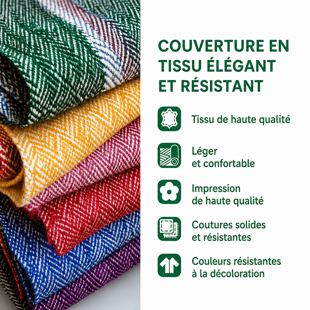 Laure - Couverture matelassée Céleste Flamme