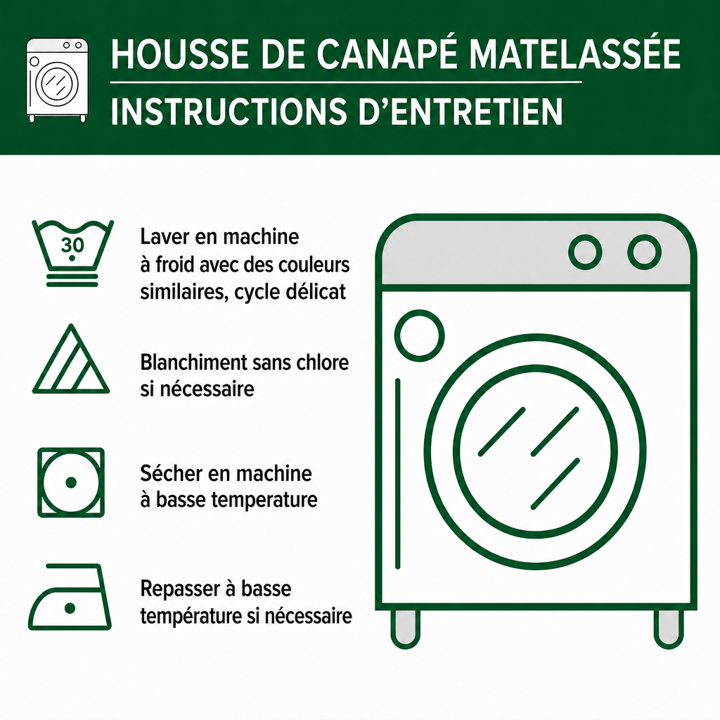 Sarah - Housse de canapé matelassée Paysage de Montagne