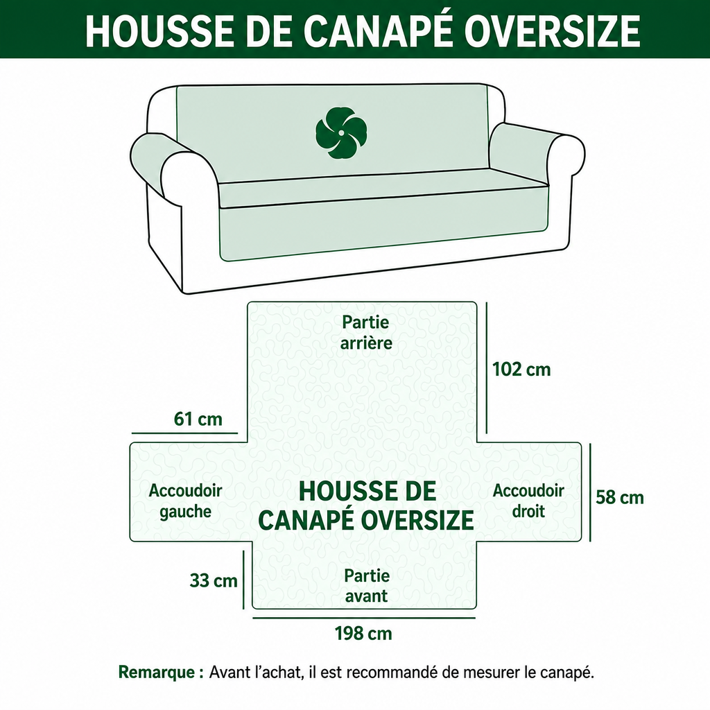 Sophie - Housse de canapé matelassée Motif Côtière