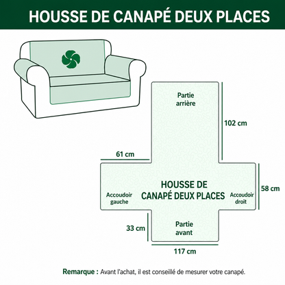 Mathilde - Housse de canapé matelassée Petites Pattes Rustiques