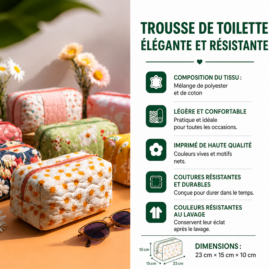 Garance - Trousse de toilette matelassée Casse-Noisette de Noël