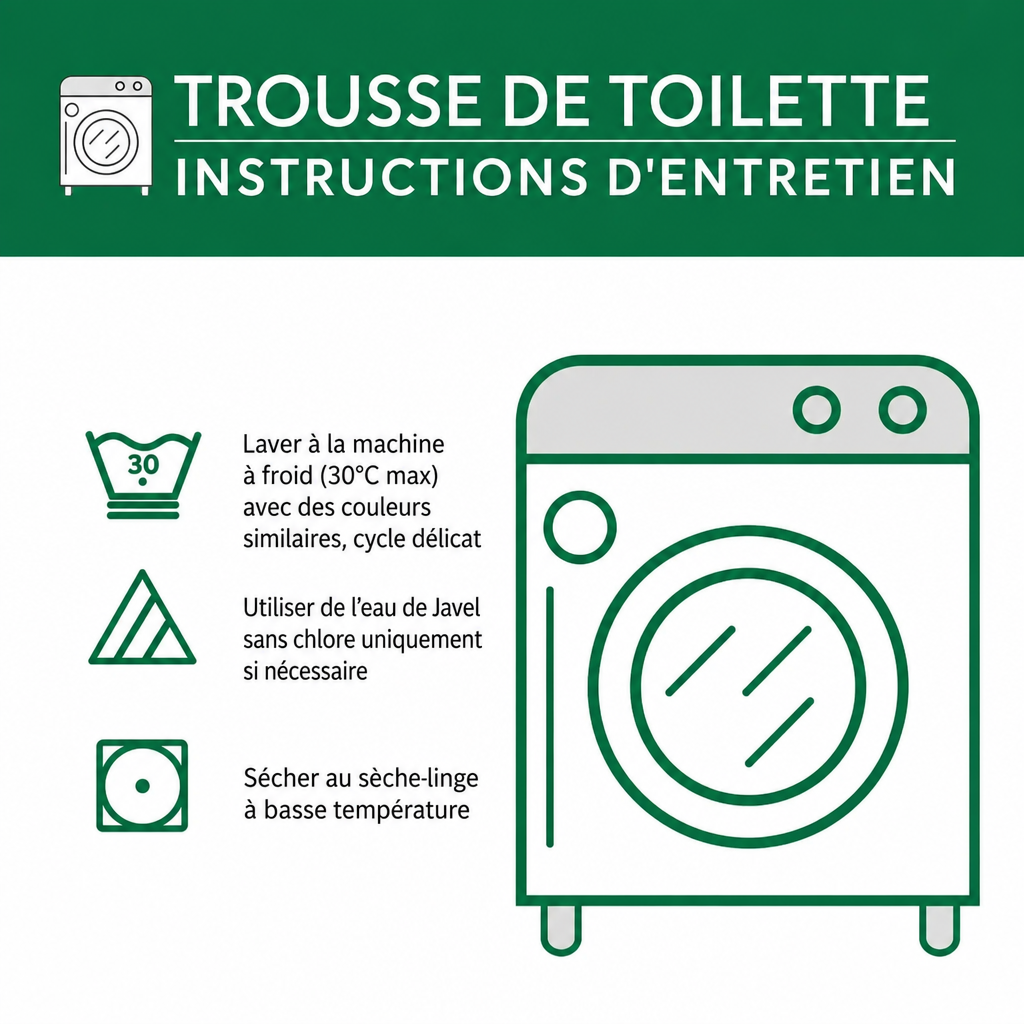 Coralie - Trousse de toilette matelassée Pétales Délicats